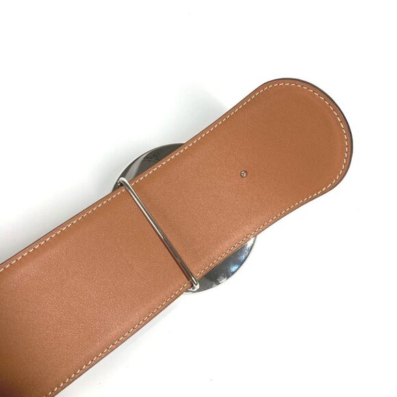 Hermes 32mm Reversible Black/Chocolate Constance H Belt 90cm  Hermes Belt Thick Belt Leather Black
